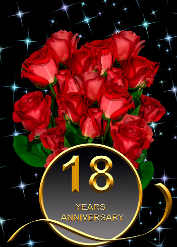 3d illustration, 82 anniversary. golden numbers on a festive background. poster or card for anniversary celebration, party