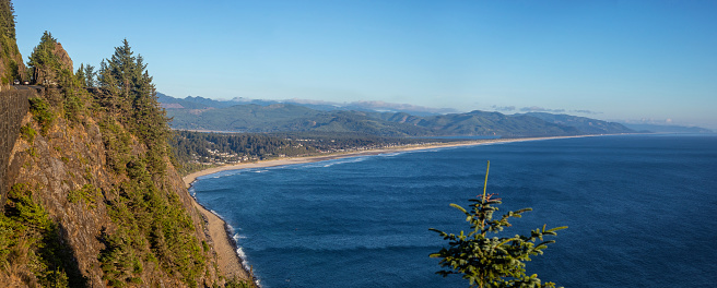 Overlooking the town of Manzanita along the Oregon Coast.