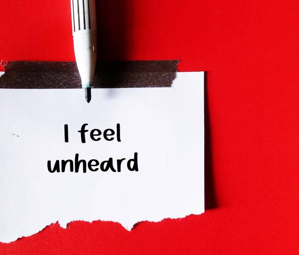 istock Pen write on a stick note I FEEL UNHEARD, means to feel like nobody listens, feeling unheard by others around, your voice has not taken into account 1622175388