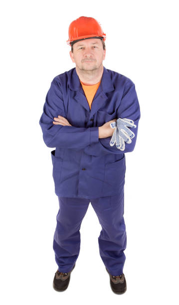 istock The worker crossed his arms over his chest. 1622181699