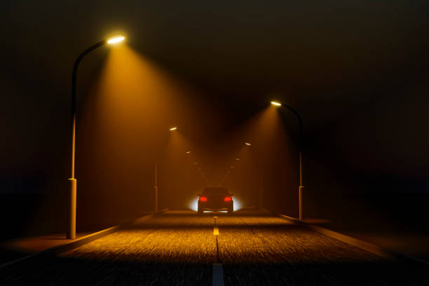 istock Illuminated section of the road 1622248138