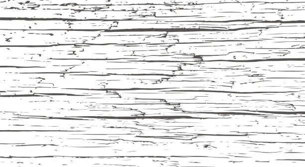 Vector illustration of Old cracked wood