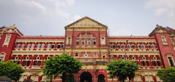 istock Facade of old apartment in Yangon, Myanmar 1622307722