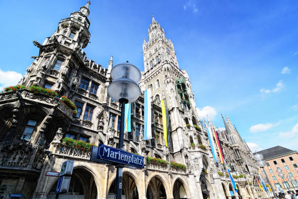 Town Hall at the Marienplatz in Munich, Bavaria, Germany.