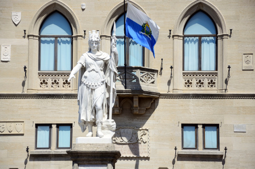 Palazzo Pubblico is the town hall of the City of San Marino as well as its official Government Building. Designed by the Roman architect Frencesco Azzurri and was built between 1884 and 1894. The Statue of Liberty by Stefano Galletti was a gift to the people of San Marino in 1876.