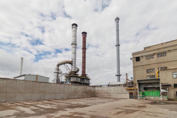 istock Power plant and chimneys . Industrial landscape 1622335011
