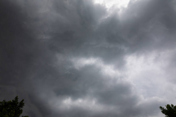 istock Before heavy rain storm. On the sky is covered all over by the clouds. 1622336125