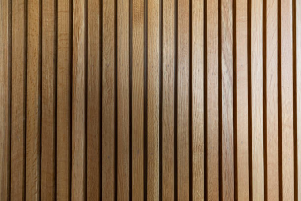 istock teak wood lath wall texture background. 1622338871