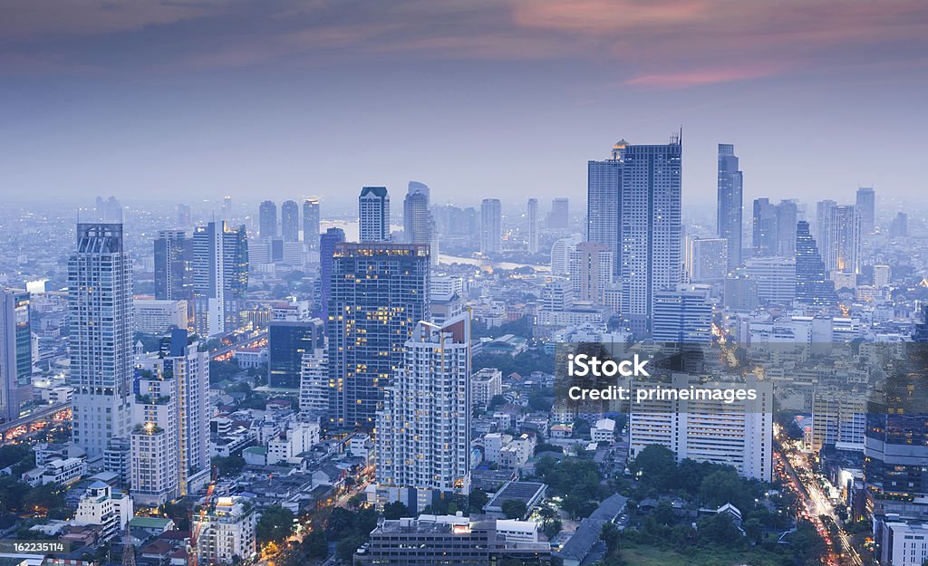 Vista aerea del paesaggio urbano in Asia - Foto stock royalty-free di Affari