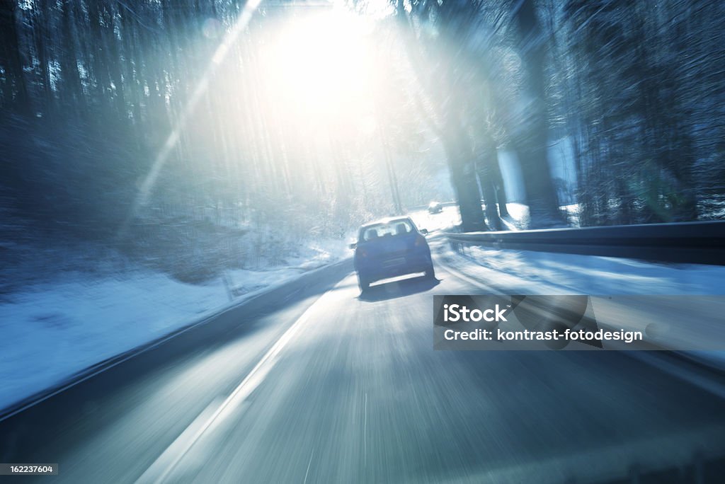 Winter, Country Road, Bundesstrasse, Deutschland - Lizenzfrei Auto Stock-Foto