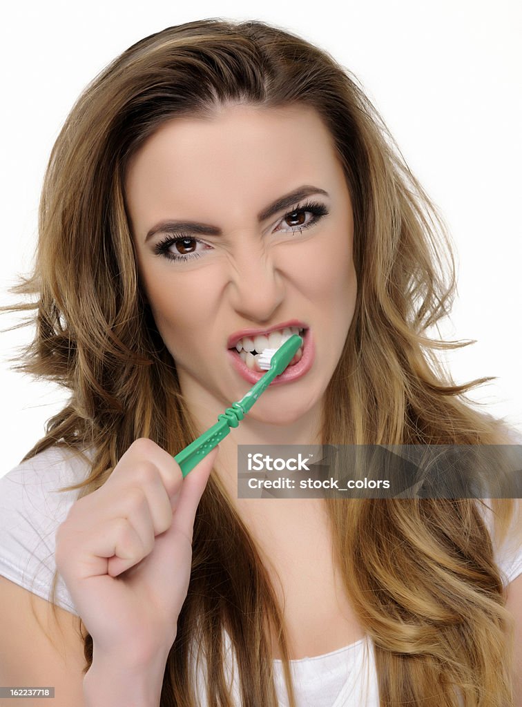 Cepillo dental en mala día - Foto de stock de 20 a 29 años libre de derechos