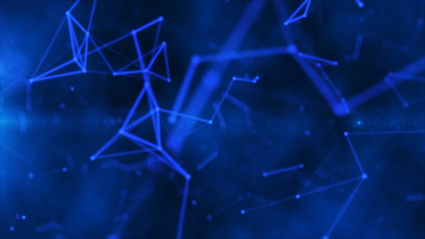 istock Abstract blue background with connecting dots and lines.plexus Network concept. 1622404894