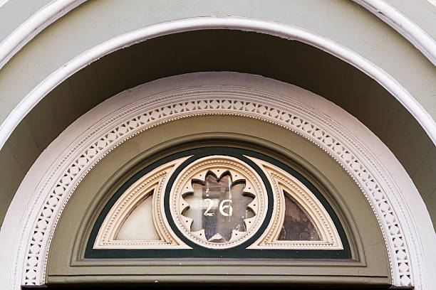 Decorative door arch with the number 26