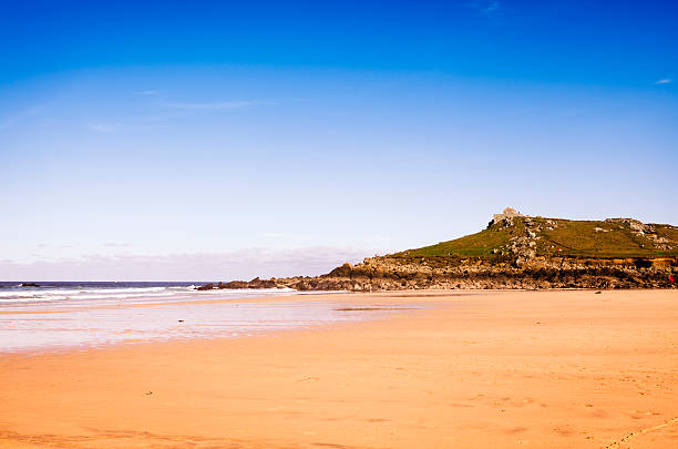 istock Panoramic view of St Nicholas Chapel at Porthmeor Beach 162240761