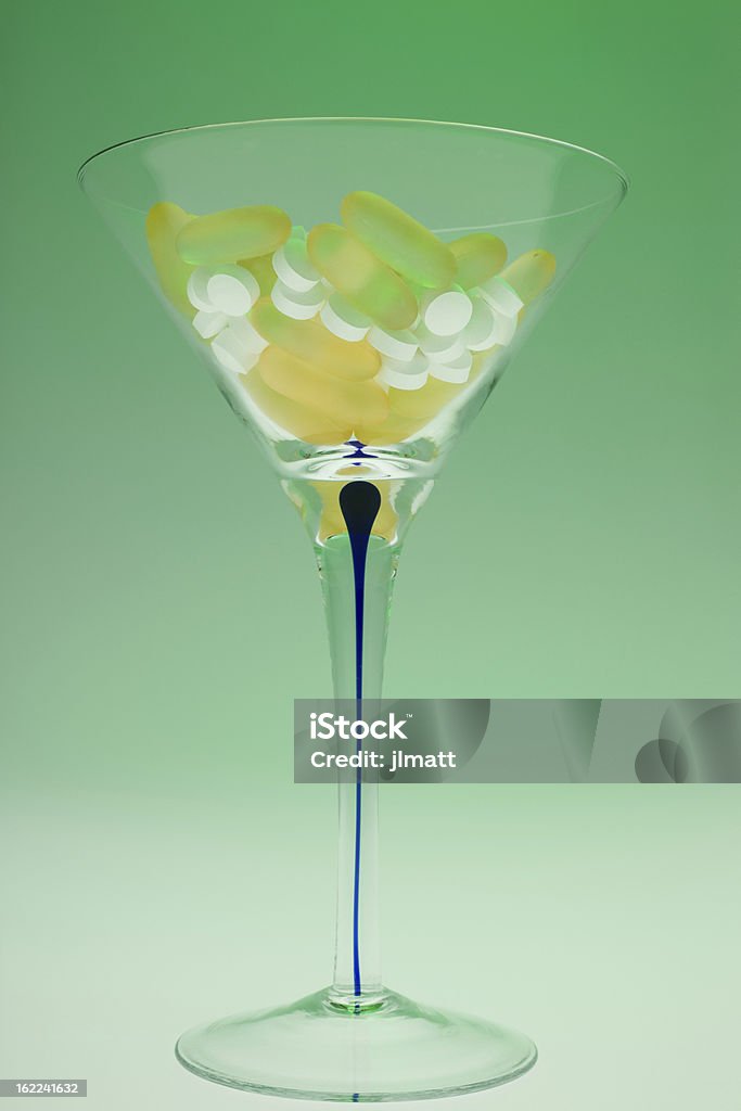 Martiniglas mit Details - Lizenzfrei Grün Stock-Foto