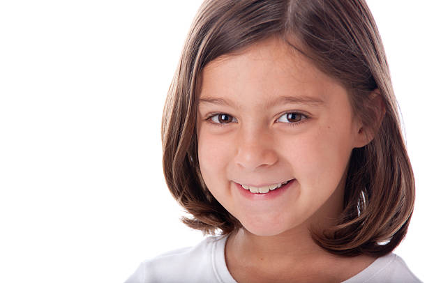 istock Smiling Caucasian Little Girl Isolated on White 162241936