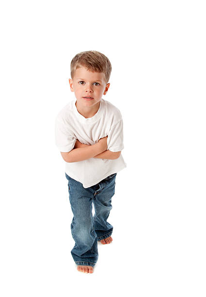 istock Caucasian Little Boy Confident Assertive Arms Crossed Full Length 162241983