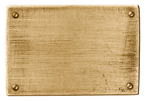 istock bronze metal plate with rivets isolated including clipping path 162242310