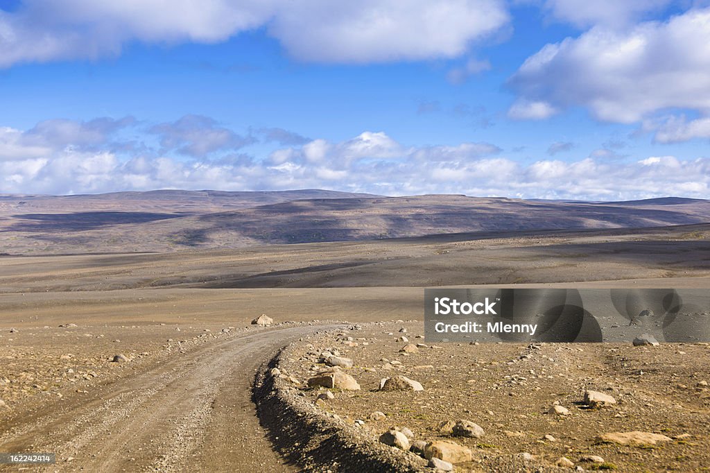 Chemin de terre Sprengisandur Central Iceland volcanique paysage du désert - Photo de Sprengisandur libre de droits