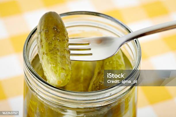 Jar Of Pickled Cucumber Stock Photo - Download Image Now - Close-up, Cucumber, Drinking Glass