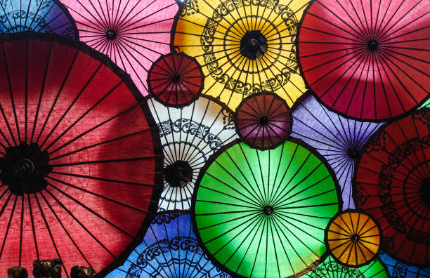 istock Traditional paper umbrellas for sale 1622440421