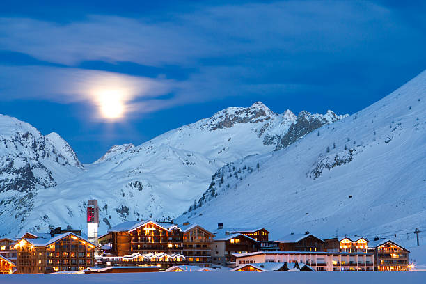 Tignes im Mondlicht – Foto