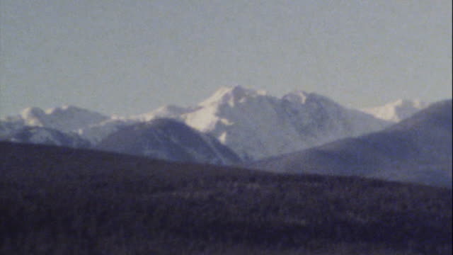 Archival 8mm footage of Rocky Mountains 01