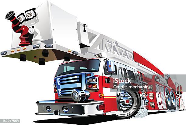 Vector Urso Camião De Bombeiros - Arte vetorial de stock e mais imagens de Acidente - Conceito - Acidente - Conceito, Bombeiro, Brinquedo