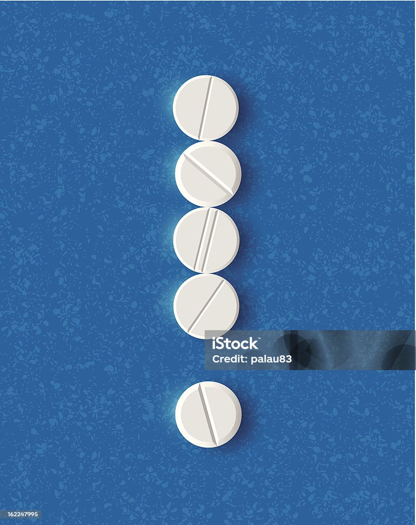 exclamation mark of the pills exclamation mark of the pills. Eps10. Image contain transparency and various blending modes. Assistance stock vector