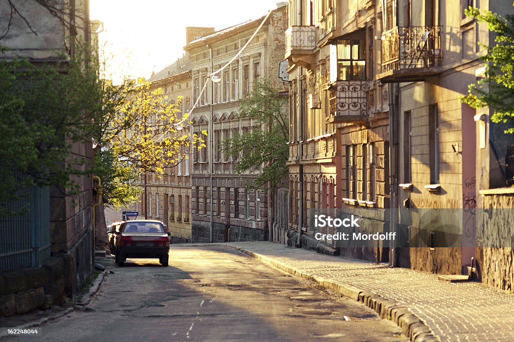 Antiga rua no centro de Lviv - Royalty-free Lviv Foto de stock