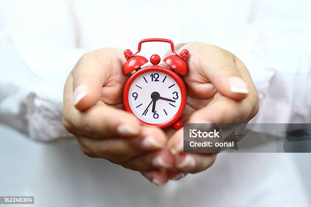Showing Red Alarm Clock Stock Photo - Download Image Now - Time, Manager, Clock