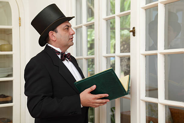 istock Baron with book standing near the window 162248347