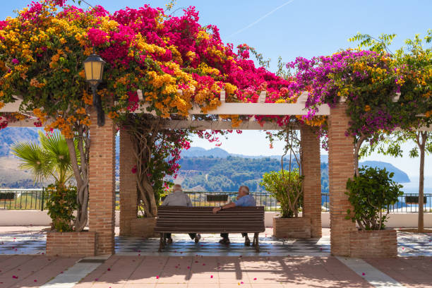 View of the centre of the town Maro, part of Nerja in Malaga province, costa del Sol