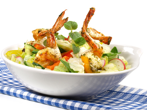 Mixed Salad with grilled Shrimps