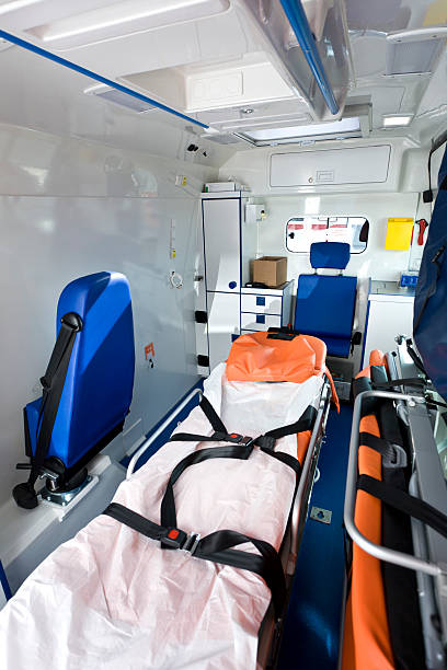 istock Interior view of a modern ambulance 162252628