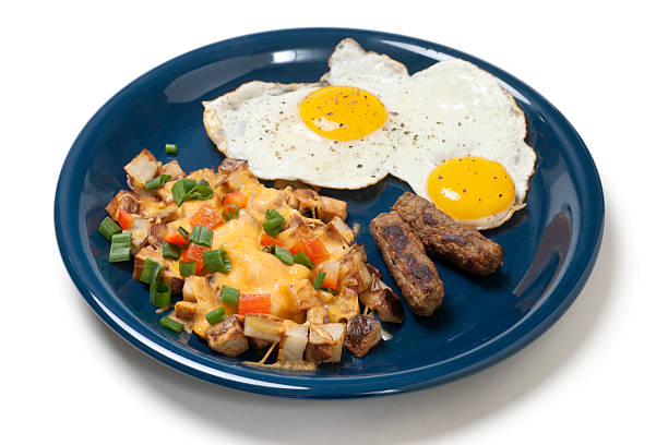 istock Breakfast Plate of Eggs, Potatoes, and Sausage 162253772