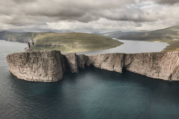 istock Faroe islands dramatic coastline in Vagar. Leitisvatn lake. Atlantic ocean 1622548496