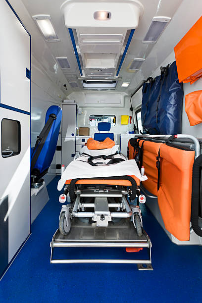 istock Interior view of a modern ambulance 162255186