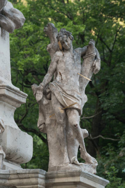 istock stone statue of Saint Sebastian 1622577276