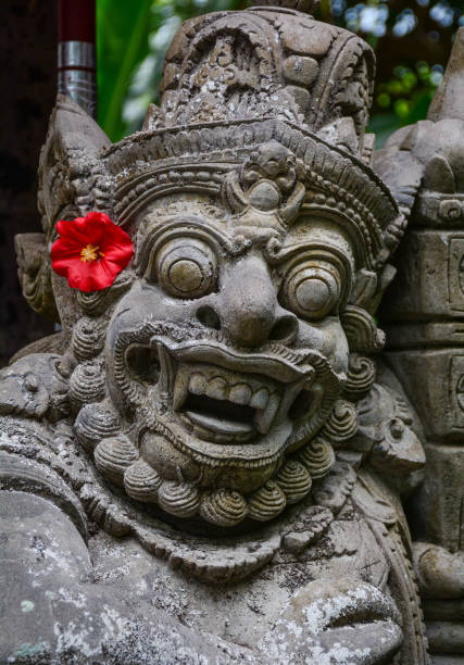 God statue at Hindu temple in Bali, Indonesia.