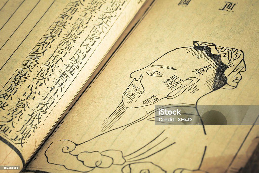 Vecchia medicina libro dalla Dinastia Quing - Foto stock royalty-free di Fitoterapia cinese