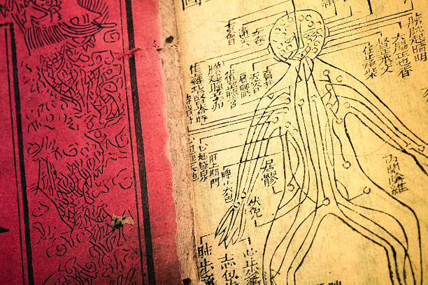 늙음 의학 book qing dynasty - acupuncture chinese medicine medicine chinese script 뉴스 사진 이미지