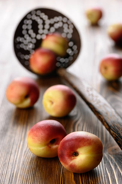 Ripe peaches stock photo