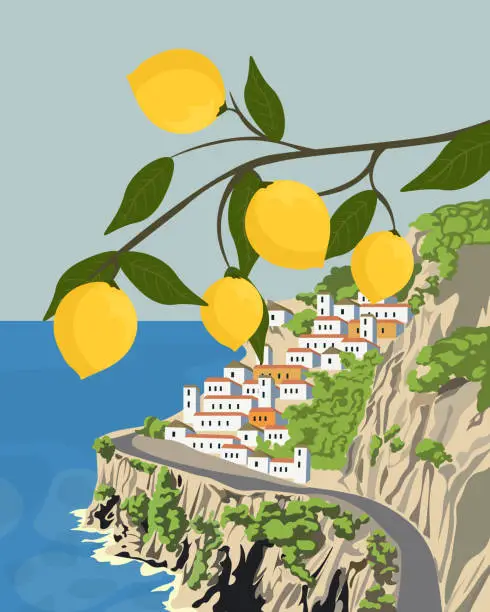 Vector illustration of Amalfi