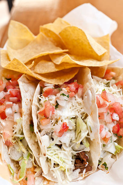 istock Mexican tacos and tortilla chips 162260546