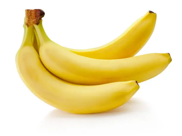 Photo of Bunch of bananas isolated on white background