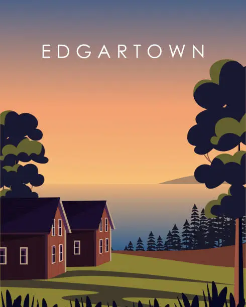 Vector illustration of Edgartown