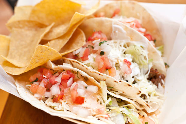 istock Mexican tacos and tortilla chips 162261712