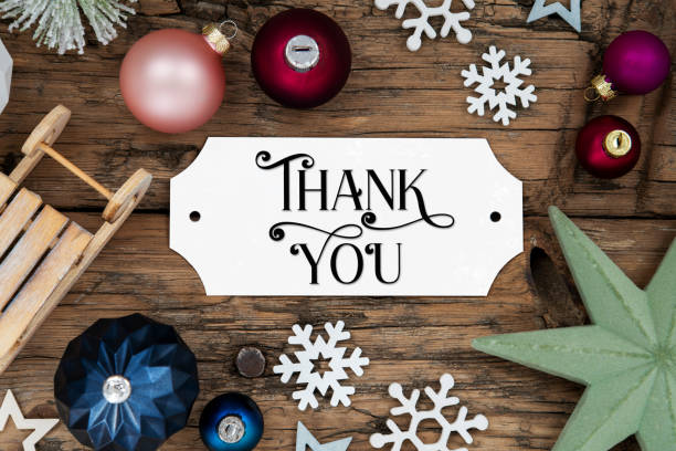 istock Christmas Decoration With White Sign With Text Thank You 1622620575