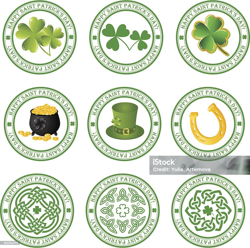 Coleção de logotipos de vetor st. patrick's - Vetor de Bandeira royalty-free